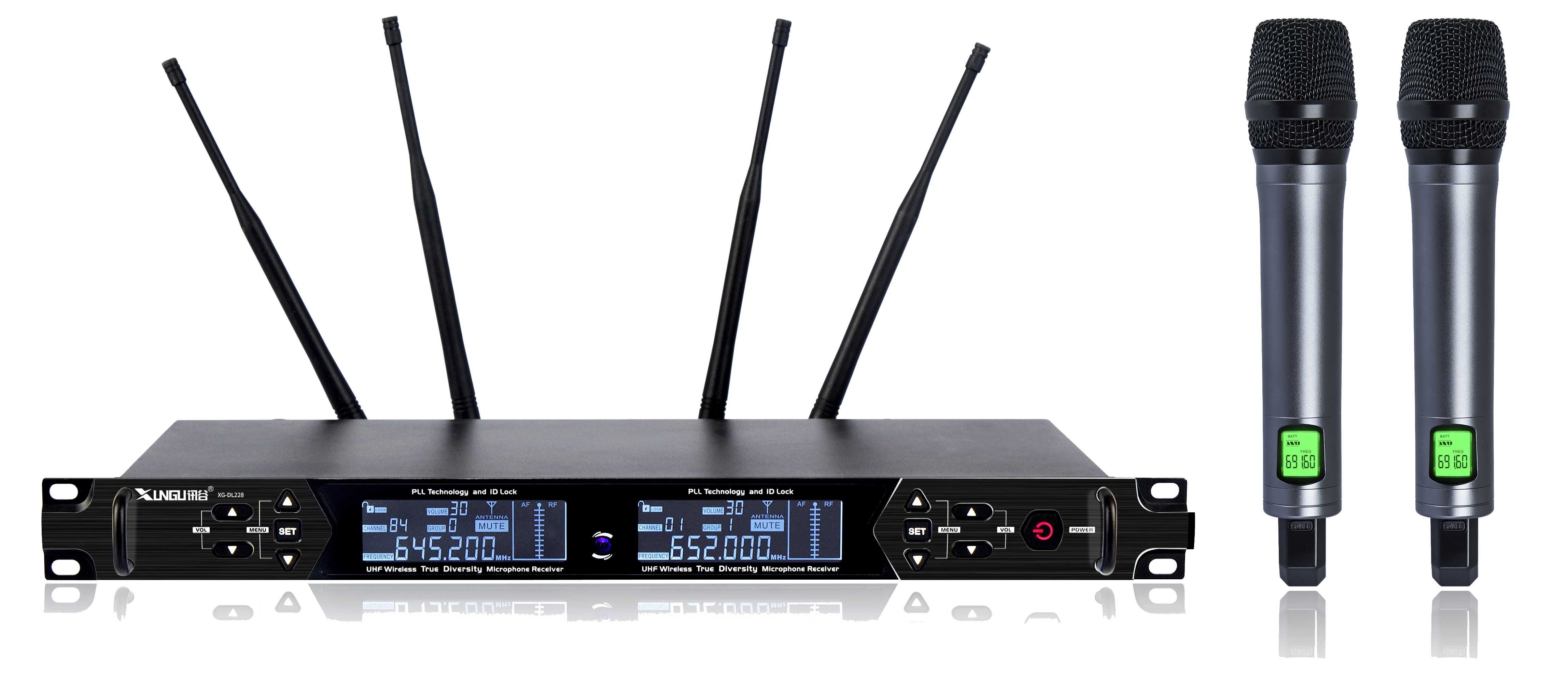 UHF Wireless Dual-Channel Karaoke Microphone System